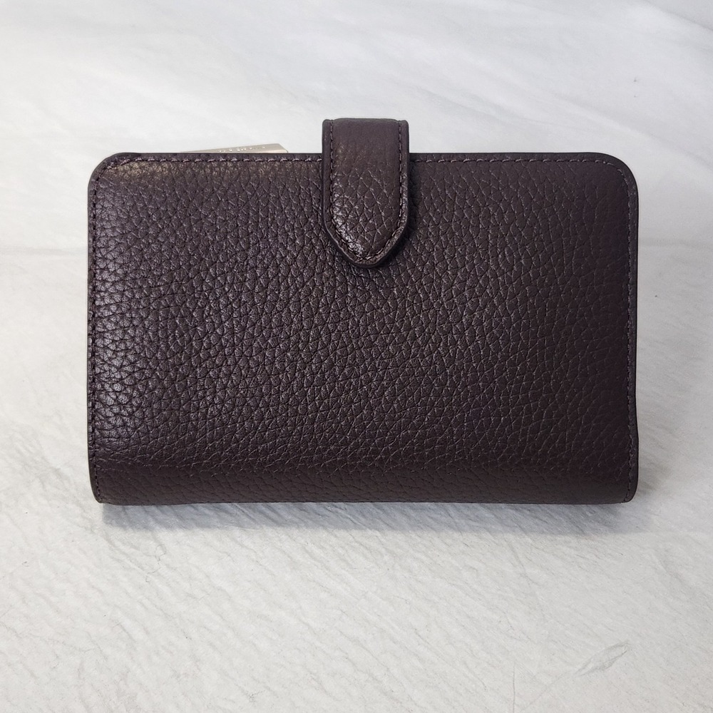 New $199 Kate Spade Lena Medium Compact Bifold Wallet Leather Hot Fudge Brown - Picture 4 of 12